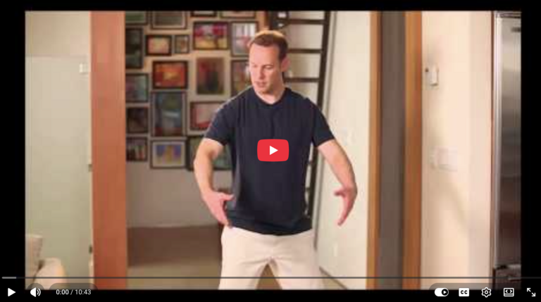 screenshot of the opening frame of a Qi Gong video